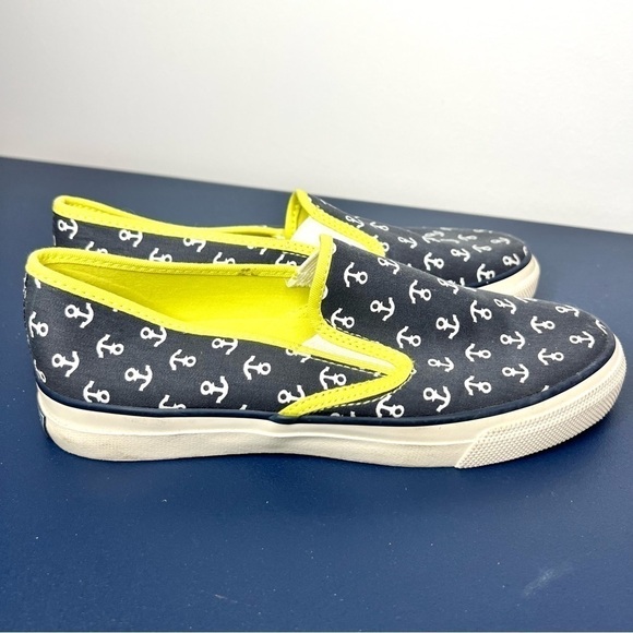 Sperry Top-Sider Mariner Navy Lime Anchors Slip On Sneaker Mules Size 6.5 - Picture 2 of 10